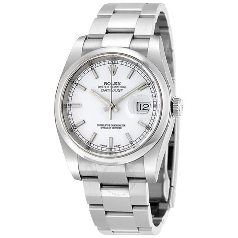 rolex datejust 36 white dial oyster bracelet|Rolex Datejust 36mm price.